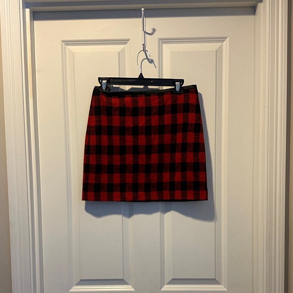 Plaid Red and Black Women's Skirt